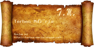 Terhes Mária névjegykártya