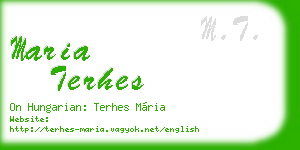 maria terhes business card