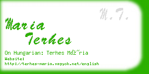 maria terhes business card